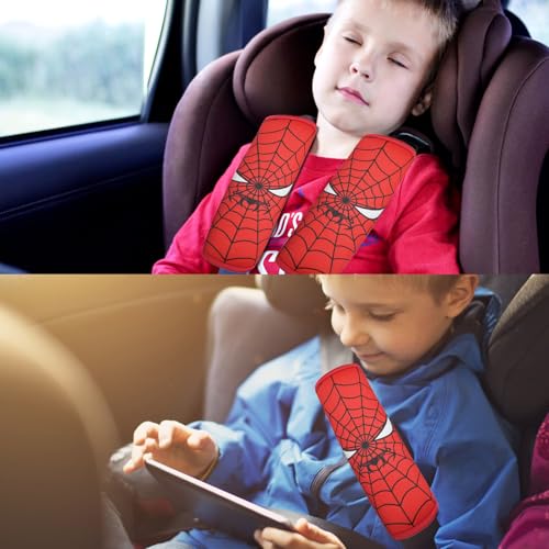 Seat Belt Cover for Kids, Seat Belt Pad for Boys Girls, Car Seat Straps Shoulder Pads for Kids, Kid's Seat Belt Cushion, Shoulder Strap Pad, 1 Piece （Spider Hero） - color: SPIDER HERO