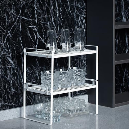 Shantton Cabinet Shelf Organizer, Pantry Shelf Rack, White 13.1x10.6x7.3 - color: White, size: L13.1'' W10.6'' H7.3''