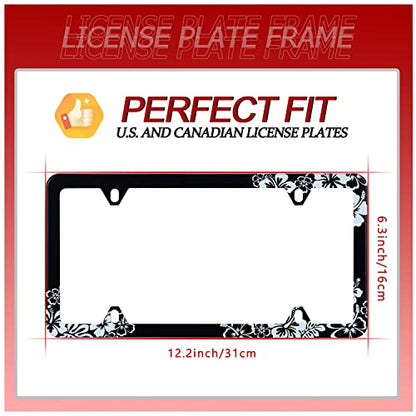Hibiscus Flower License Plate Frame Hawiian Tropical Floral License Holder - color: Hawiian Hibiscus Flowers