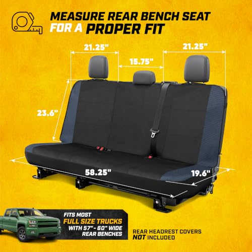 CAT MeshFlex Seat Covers Full Set for Full-Size Pickup Trucks Only - Blue - color: Full Set - Blue, size: Full Set