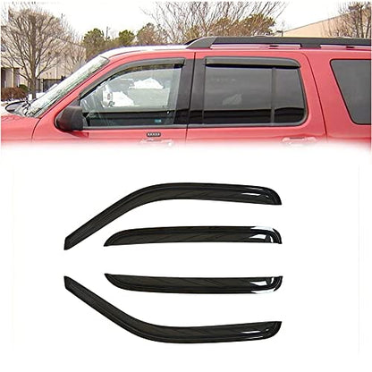 Window Visors Rain Guards for 02-10 Ford Explorer&Mercury Mountaineer 94819 - size: 4pcs 2002-2010 Explorer (Outside Mount)