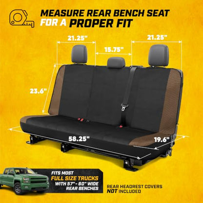 CAT MeshFlex Seat Covers Full Set for Full-Size Pickup Trucks Only - Brown - color: Full Set - Brown, size: Full Set