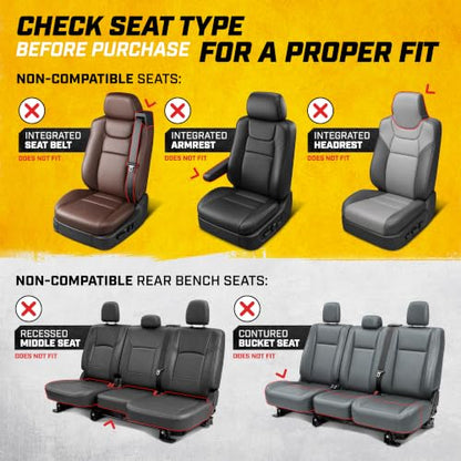 CAT MeshFlex Seat Covers Full Set for Full-Size Pickup Trucks Only - Brown - color: Full Set - Brown, size: Full Set