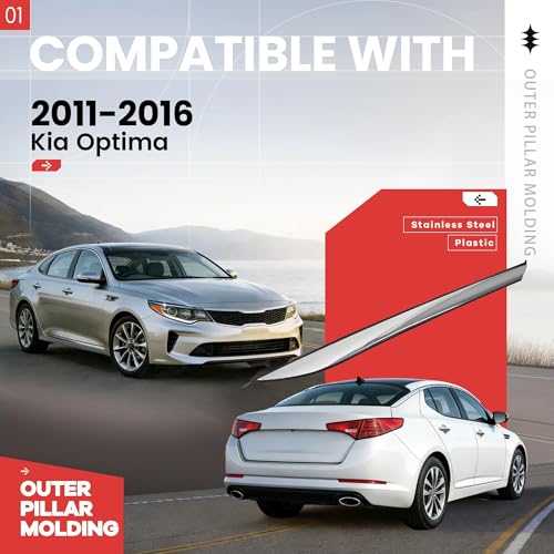 Pillar Molding Trim Compatible with 2011-2016 Optima - size: Passenger Side