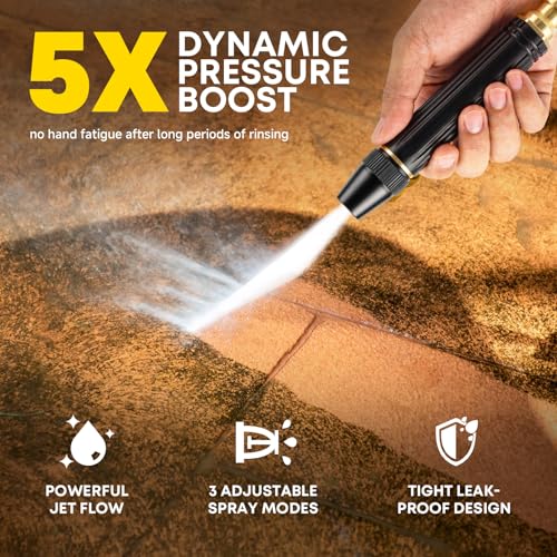 LusterAce High Pressure Hose Nozzle, Adjustable Garden Hose Spray Nozzle for Watering Plants, Patio Cleaning and Car Washing, 1 Pack - size: 1 Pack