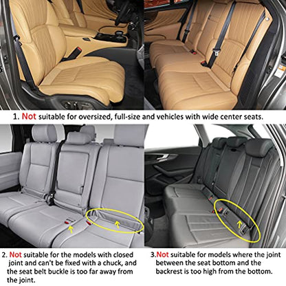 West Llama Linen Car Seat Covers,Bottom Seat Covers for Cars Include 1 Pair Front Driver Seat Pad Mat and 1 Rear Bench Cover Universal Fits 90% Vehicles,SUVs,Cars,Sedans(3Piece-Black) - color: Black, size: 2 Front Seat Covers+1 Rear Bench Seat Cover