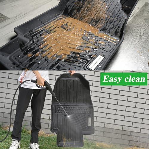 Floor Mats & Trunk Mat for Chevrolet Tahoe 2015-2020 Bucket Seat (8 Seats Version) &GMC Yukon（Not Fit XL,TPE All Weather Protection Car Floor Liners for Chevy Tahoe - size: 2015-20|For Tahoe-8|Full Set