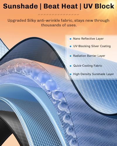 SXCY for 2026 Mazda CX5 Windshield Sunshade for 2026 Mazda CX5 Accessories 2026 CX5 Sunshade Foldable Sun Shield 2026 CX-5 Sun Shade Block UV Rays - size: 2026 CX5