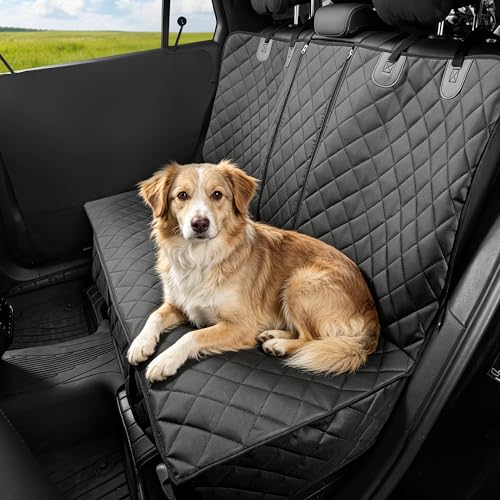 Dog Car Seat Cover for Back Seat with Side Flaps and Door Protector