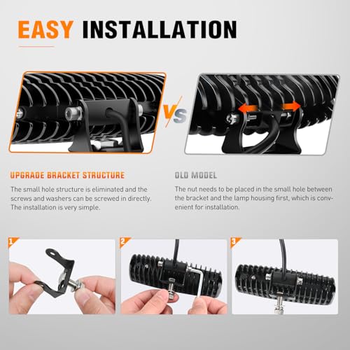 Nilight 2 PCS 6 Inch 60 W Green LED Light Pods Spot Flood Combo Beam - color: 60W Led Pods 2Pcs Green