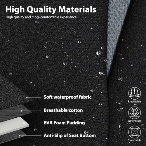 CAR PASS Waterproof High Back Car Seat Covers Front Seats with Armrest Gray - color: gray