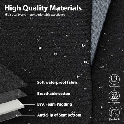 CAR PASS Waterproof High Back Car Seat Covers Front Seats with Armrest Gray - color: gray