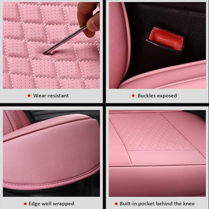 MIROZO Car Seat Covers Full Coverage for SUV Sedan Truck,Pink Full Set - color: Pink, size: 5PCS Full Set