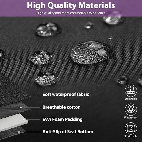 CAR PASS Waterproof Car Seat Covers Front Seats Only with 5mm Composite EVA, Neoprene Car Seat Cover with Separate Headrest Cover, Quick Setup Universal Fit for Car SUV Trucks,Airbag Compatible Purple - color: Purple Black