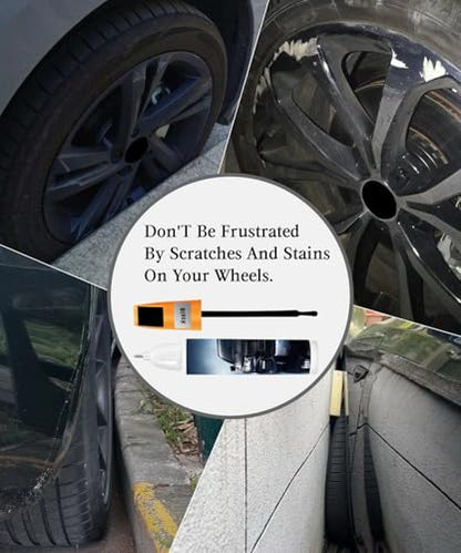 Black Touch Up Paint For Cars, 2-In-1 Car Paint Pen, Car Rim Touch Up Paint, Fix Minor Scratches, Fast-Dry Automotive Touch-Up Paint (0.4oz/12ml, Gloss Black)