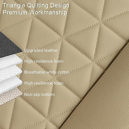 Black Panther 1 Pair Luxury Car Seat Covers Front Bottom Seat Cushion Covers, Anti-Slip and Wrap Around The Bottom, Fit 95% of Vehicles - Beige - color: Front Pair Beige