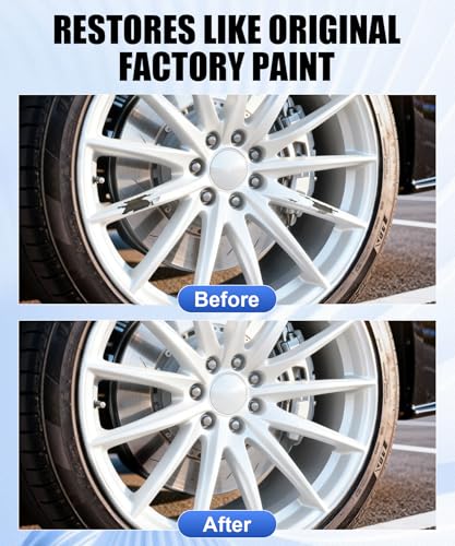 Amiss Crystal Sliver Rim Repair Kit, Wheel Paint and Rim Paint Touch Up Pen for Curb Rash, Universal Alloy Wheel Scratch Repair for Scratches and Scuffs, Car Accessories (Crystal Sliver) - color: Crystal Sliver