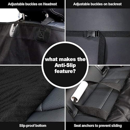 AsFrost Dog Seat Cover Cars Trucks SUVs, Thick 600D Waterproof Pet Car Seat Cover Dog, Heavy Duty & Wear-Resistant Durable Nonslip Backing with Side Flaps, Scratchproof Dog Front Seat Cover - color: black, size: 1 PCS