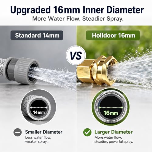 Metal Garden Hose 50 ft – 304 Stainless Steel Water Hose with Nozzle Sprayer, Garden Hoses Flexible, Lightweight, No Kink, Heavy Duty for Outdoor (50 ft) - size: 50 Feet