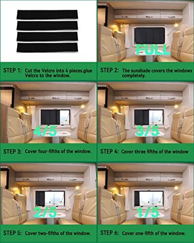 RV Door Shade 25x16, Foldable Blackout Sun Cover UV Protection, Magnetic - size: 25" X 16"