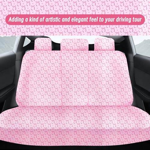 15 Pcs Pink Butterfly Car Steering Wheel Cover Center Console Armrest Pad Headrest Seat Belt Cover Handbrake Cover Keychain Coaster Full Set Car SUV - color: Pink Butterfly