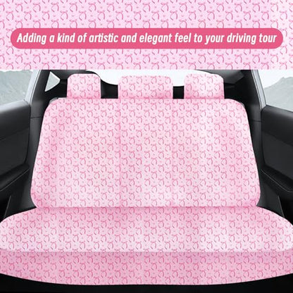 15 Pcs Pink Butterfly Car Steering Wheel Cover Center Console Armrest Pad Headrest Seat Belt Cover Handbrake Cover Keychain Coaster Full Set Car SUV - color: Pink Butterfly