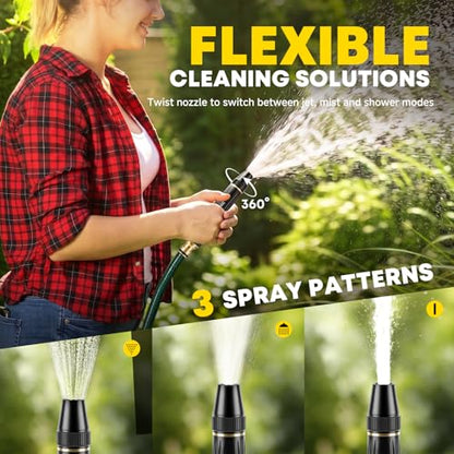 LusterAce High Pressure Hose Nozzle, Adjustable Garden Hose Spray Nozzle for Watering Plants, Patio Cleaning and Car Washing, 1 Pack - size: 1 Pack