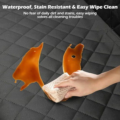 Dog Car Seat Cover for Back Seat with Side Flaps and Door Protector