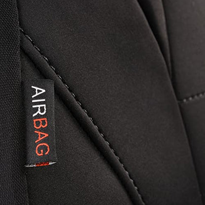 CAR PASS Neoprene EVA Waterproof car seat Covers Front Seats Only, Universal fit for SUV Vehicles Automotive with 5mm Composite EVA Inside,Airbag Compatible (Two Seats, Black and Black) - color: Black And Black