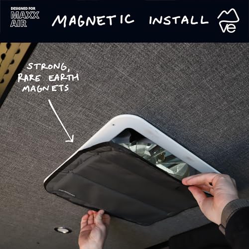 VanEssential Magnetic Insulated Roof Vent Sun Cover for MaxxAir Fan, Fantastic Fan 16.5" x 16.5" (COOL GRAY) - color: Cool Gray