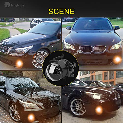 TangMiGe Fog Lights Lamps for 2004-2010 BMW 5 Series (E60 E61, 525i 525xi 528i 528xi 530i 530xi 535i 535xi 545i 550i), All For M-package/Technik Sports Package Bumper Models Only, 1 Pair, Smoke Lens - color: Smoke