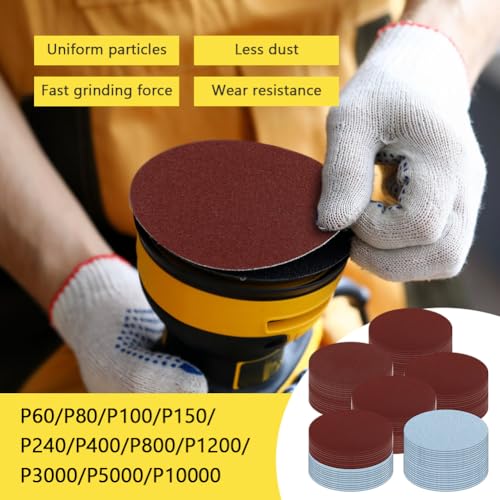 131 Pcs 3 Inch Sanding Discs Drill Polishing Kit, Drill Sanding Attachment
