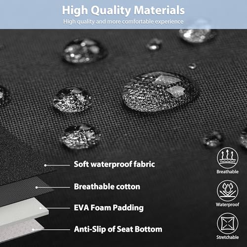 CAR PASS Waterproof Car Seat Covers Front Seats Only with 5mm Composite EVA, Neoprene Car Seat Cover with Separate Headrest Cover, Quick Setup Universal Fit for Car SUV Trucks,Airbag Compatible（Gray - color: Black and Gray