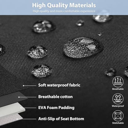 CAR PASS Waterproof Car Seat Covers Front Seats Only with 5mm Composite EVA, Neoprene Car Seat Cover with Separate Headrest Cover, Quick Setup Universal Fit for Car SUV Trucks,Airbag Compatible（Gray - color: Black and Gray