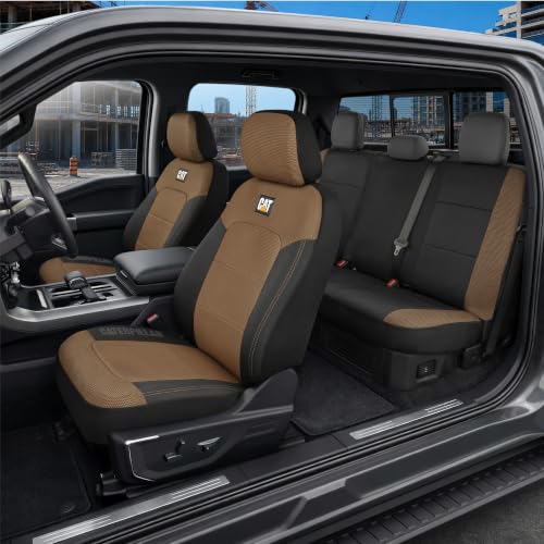 CAT MeshFlex Seat Covers Full Set for Full-Size Pickup Trucks Only - Beige - color: Full Set - Beige, size: Full Set