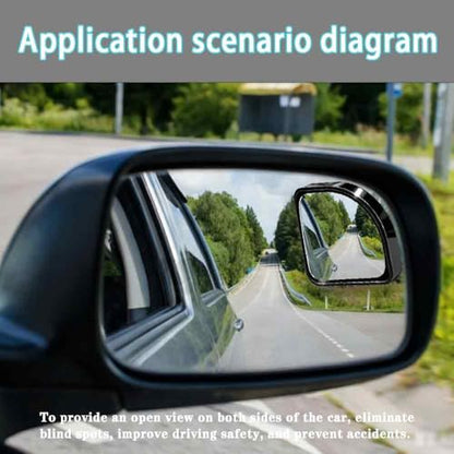 2PCS Blind Spot Mirror, Increase The Field Of View 360 Degrees To Adjust The Blind Spot And Avoid Driving Blind Spots, Suitable For Most Vehicles (BLACK) - color: BLACK