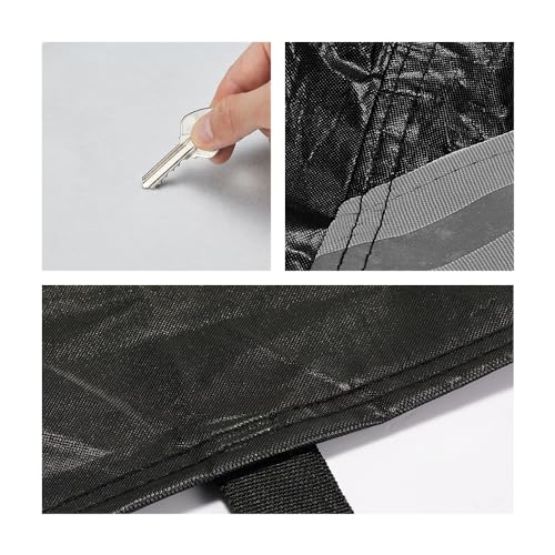Fluorescent Strip Design Waterproof Car Cover Compatible for Honda Fit 2009-2020 All Weather 6 Layers Full Car Cover Safe Parking at Night with Storage Bag - size: Custom Fit Honda Fit
