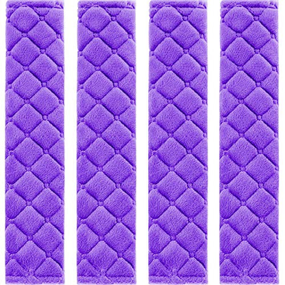 Tatuo 4 Pack Seat Belt Cover Extra Long Soft Pad for Car,10.6 Inch,Purple - color: Purple, size: 10.6 Inch