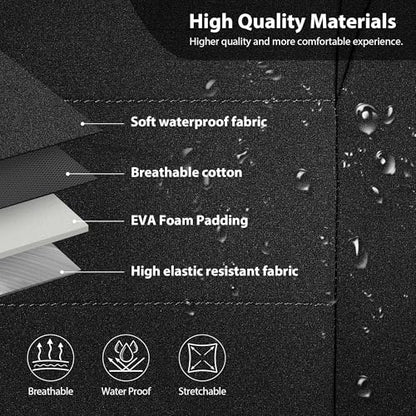 CAR PASS Neoprene EVA Waterproof car seat Covers Front Seats Only, Universal fit for SUV Vehicles Automotive with 5mm Composite EVA Inside,Airbag Compatible (Two Seats, Black and Black) - color: Black And Black