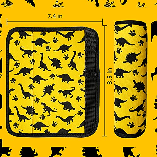 Seat Belt Cover for Kids, Seat Belt Pad for Boys Girls, Car Seat Straps Shoulder Pads for Kids, Kid's Seat Belt Cushion, Shoulder Strap Pad, 1 Piece （Dinosaur） - color: YELLOW