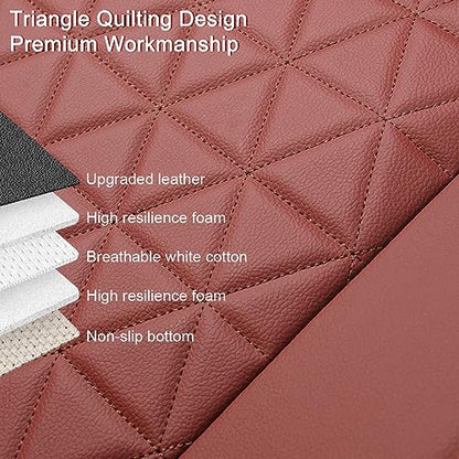 Black Panther Luxury Faux Leather Car Seat Cover Front Bottom Seat Cushion Cover, Anti-Slip and Wrap Around The Bottom, Fits 95% of Vehicles - 1 Piece,Burgundy - color: Front Single Burgundy
