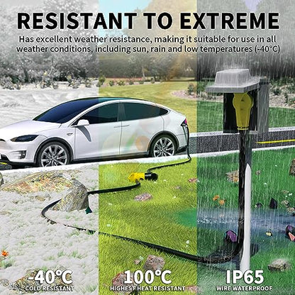 POWGRN NEMA 14-50P to 14-50R 100 FT 50 Amp RV/EV Extension Cord Outdoor - size: 100 FT, style: 50 AMP (14-50P/R)